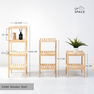 Oana wooden shelf 3 tingkat rak  kayu rak  serbaguna 