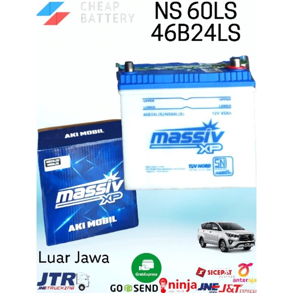 Aki mobil toyota kijang innova massiv xp ns60ls aki basah