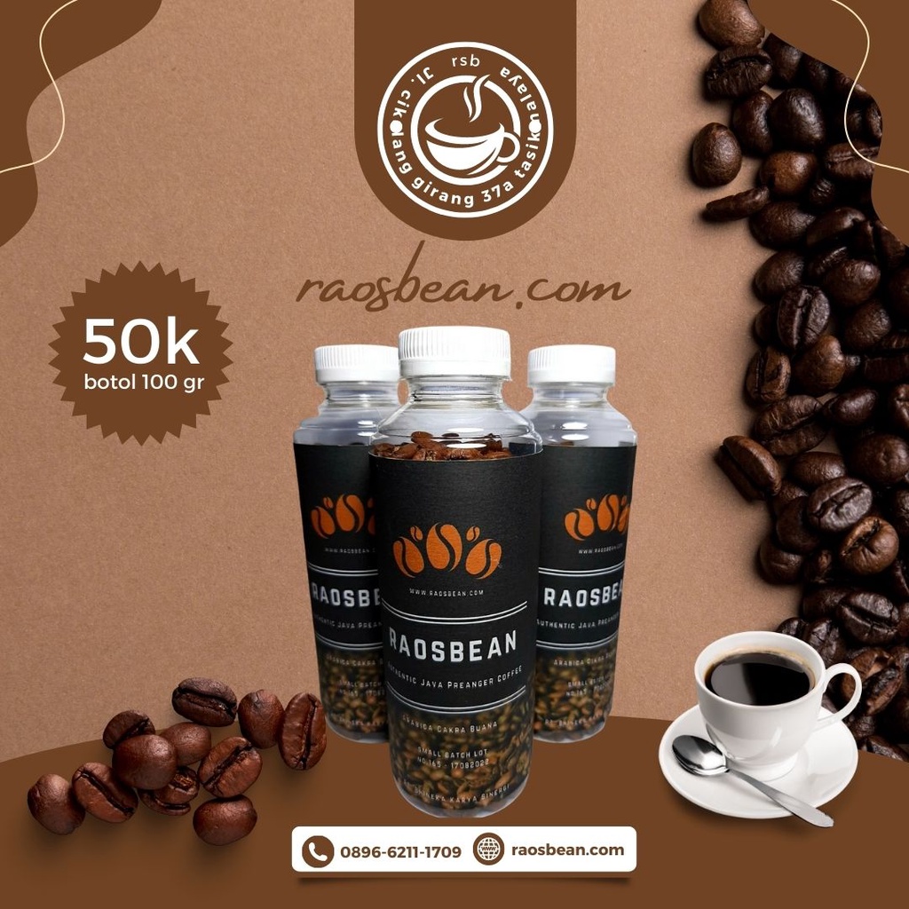 

Biji Kopi Roastbean Arabika Java Preanger 100gr