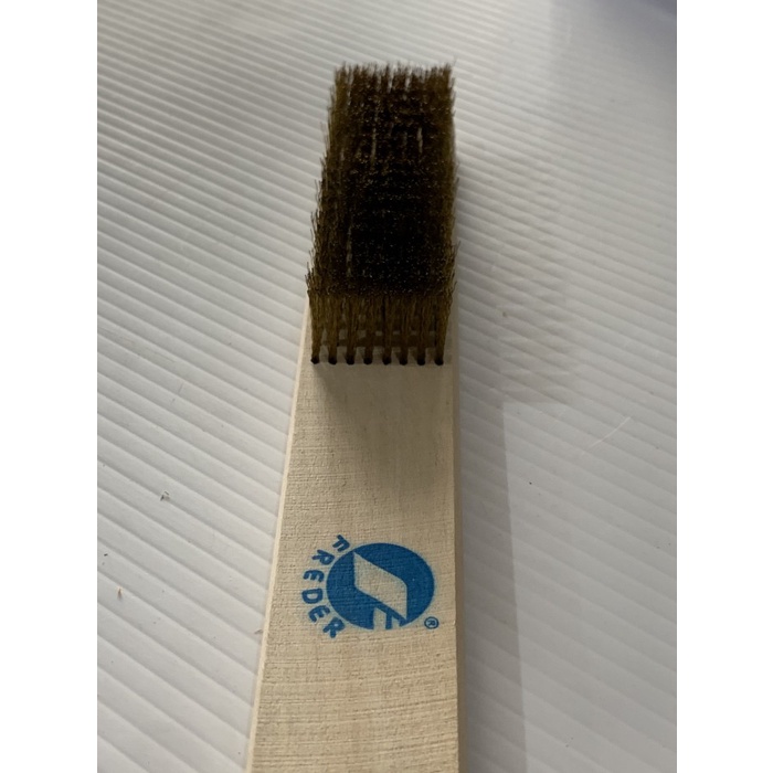 [12PCS] Sikat Kawat Kuningan Gagang Kayu 8 Baris Freder