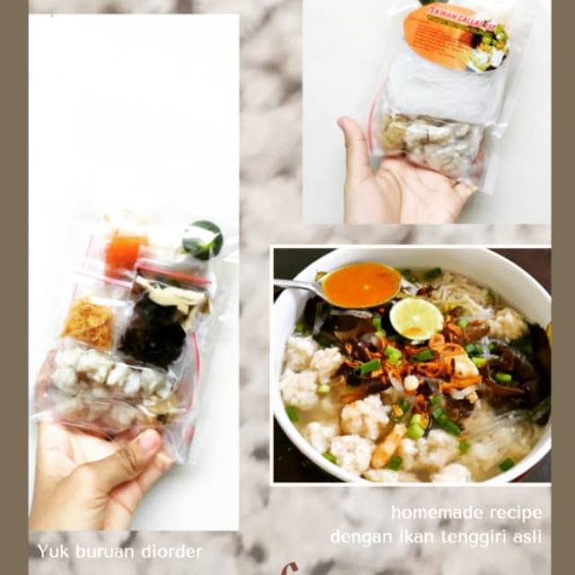 

Tekwan khas palembamg kuah udang original/tekwan kuah asli ikan tenggiri