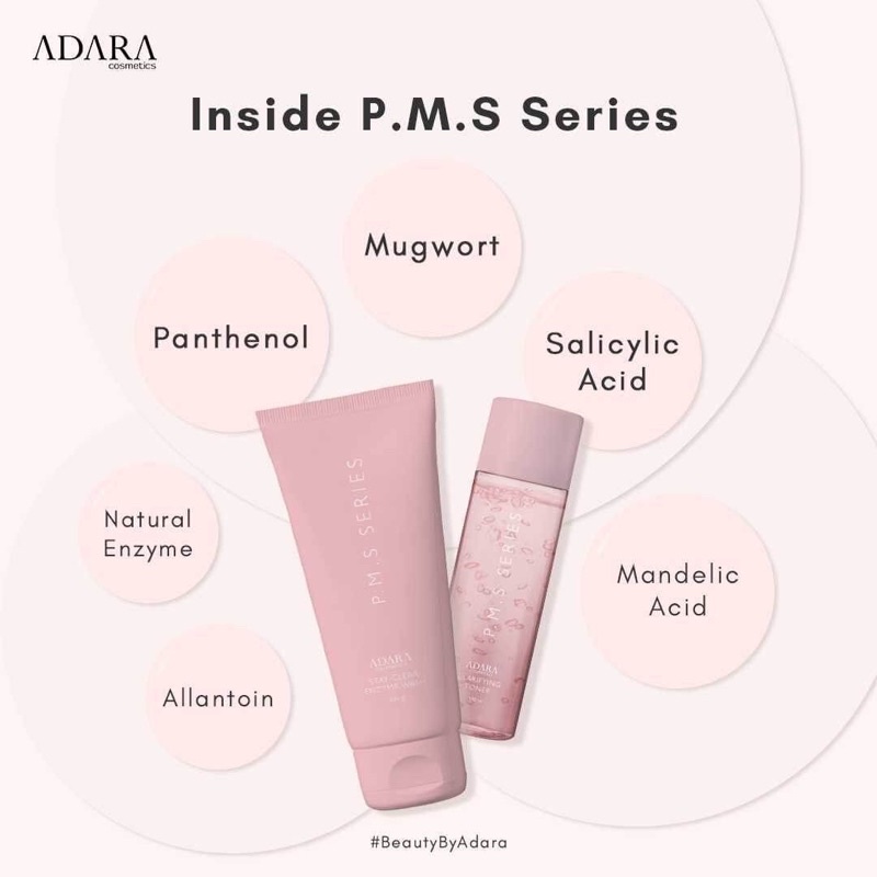 ADARA P.M.S Series Ceramide Pudding Moisturizer || P.M.S Series Clarifying Toner || P.M.S Series Stay Clear Enzyme Wash - ADARA P.M.S SERIES