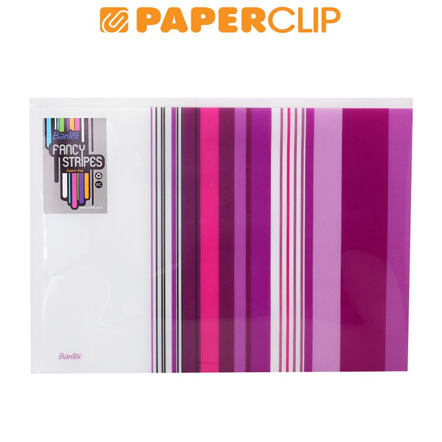 

ZIPPER BAG BANTEX FANCY STRIPES 8075 21 LILAC