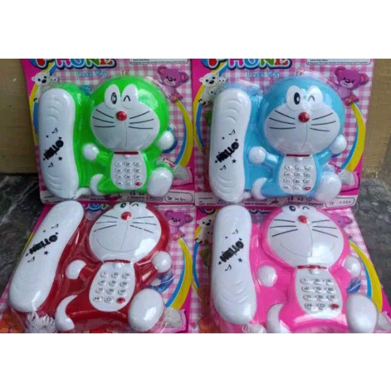 Mainan Telepon Karakter Doraemon Telpon Mainan Hello kitty Mainan Anak perempuan Telpon Musik