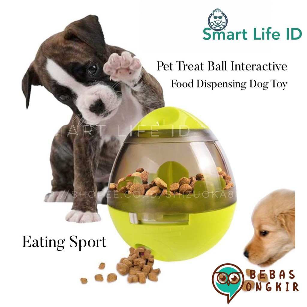 Eating Sport Pet Dog IQ Feeding Feggy Interactive Play With Your Food Bola Mainan Hewan Peliharaan