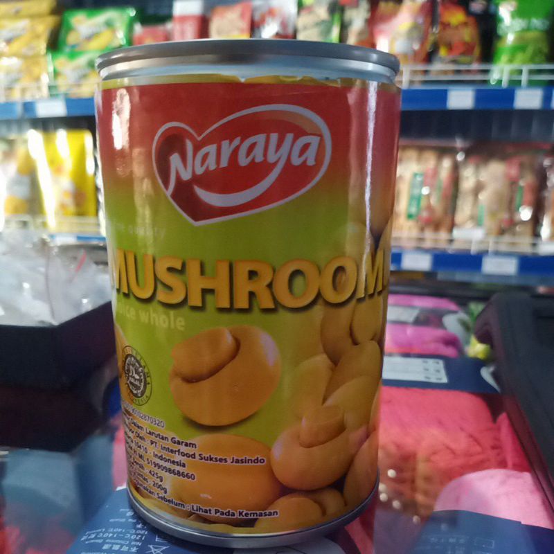 

Naraya mushroom whole / jamur kaleng