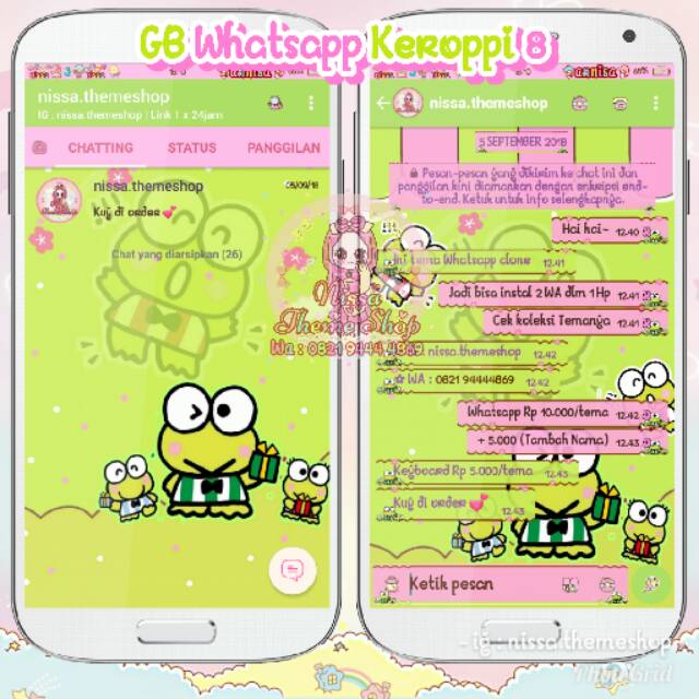 Tema Whatsapp Wa Keroppi Shopee Indonesia