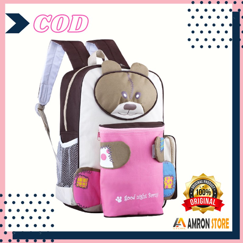 Tas Sekolah Anak Perempuan Lucu Bentuk Boneka Dinier Cream