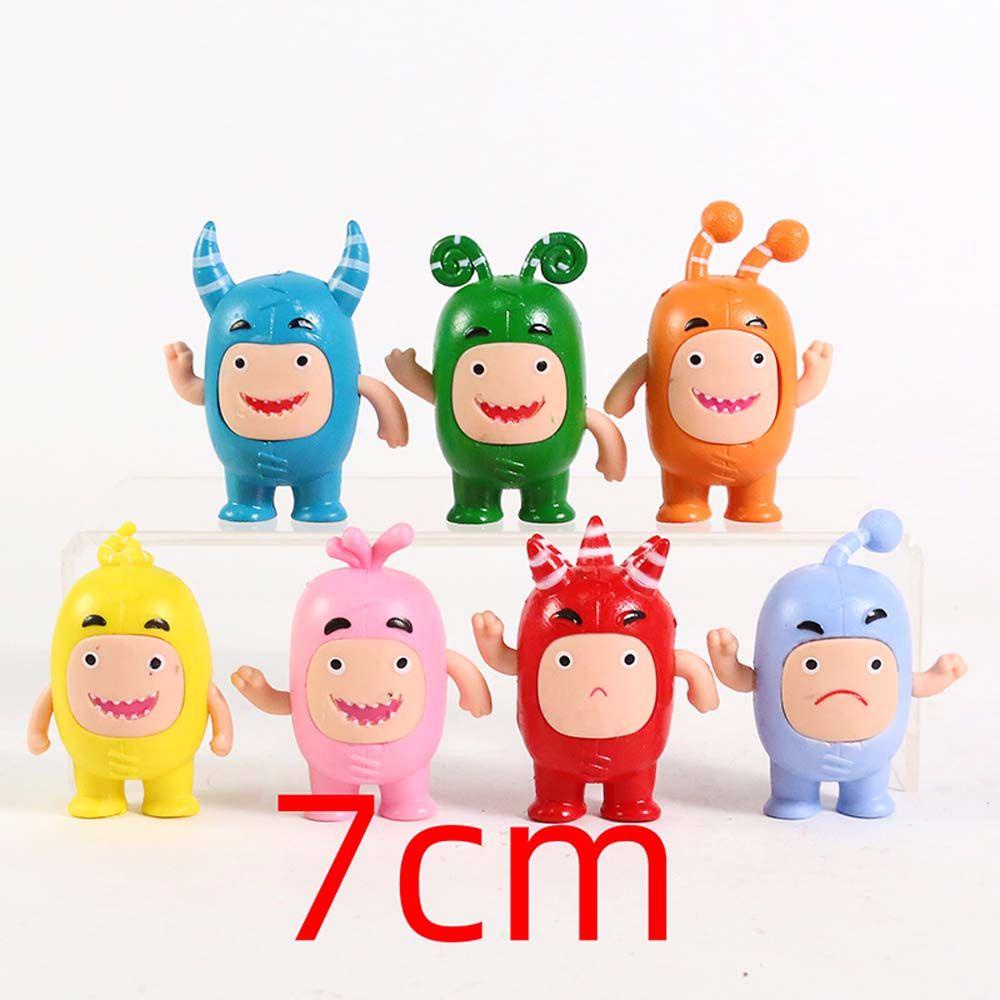 Lanfy Oddbods Patung Mainan Hadiah Ornamen Rumah Fuse Koleksi Model Zeke Jeff Boneka Anime PVC Licin