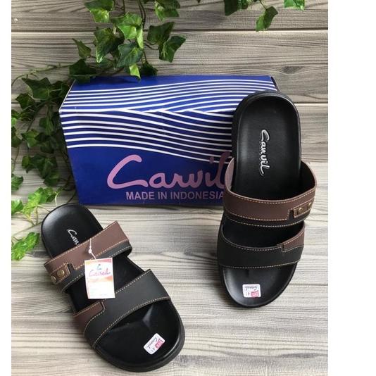 Paling Dicari.. Sandal kulit slop pria carvil berkualitas
