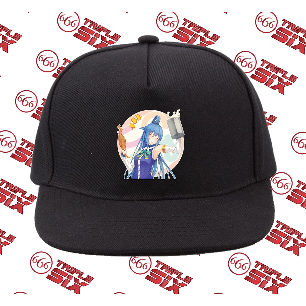 Topi Snapback Cotton Anime Konosuba Aqua waifu