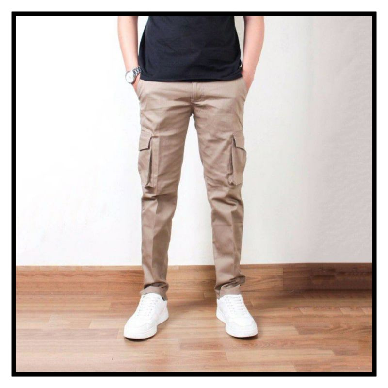 [TERLARIS] CELANA CARGO PANJANG PRIA UKURAN 27-38 PREMIUM QUALITY SLIMFIT COWO SKINNY POLOS COWOK