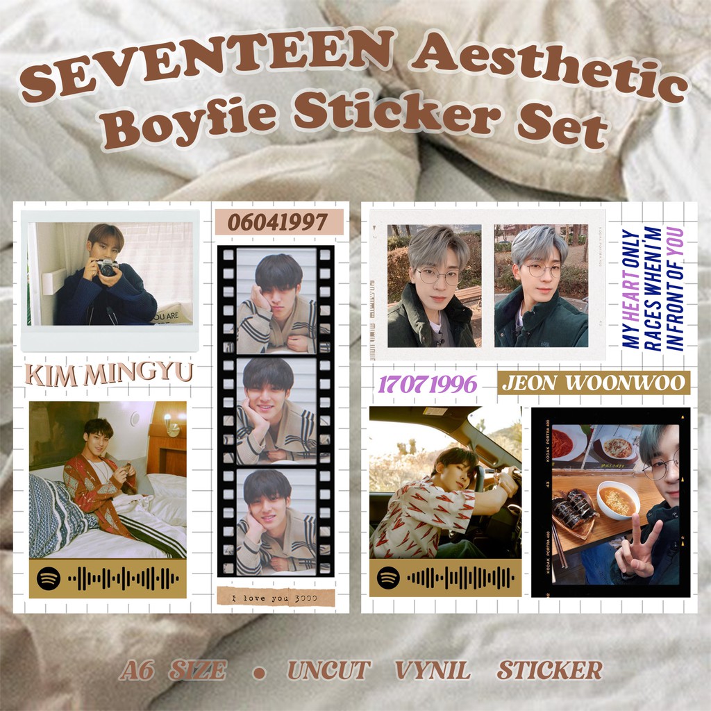 [READY] SVT Aesthetic Boyfriend Material Tumblr Deco SVT Kpop Sticker Case DIY Fanart Stiker