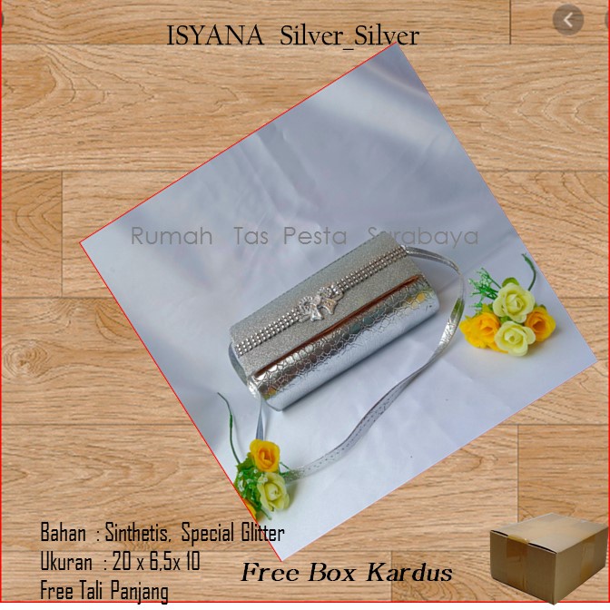 Tas Slempang,Tas Etnik,Tas Kekinian,ISYANA  Garis Tengah Silver