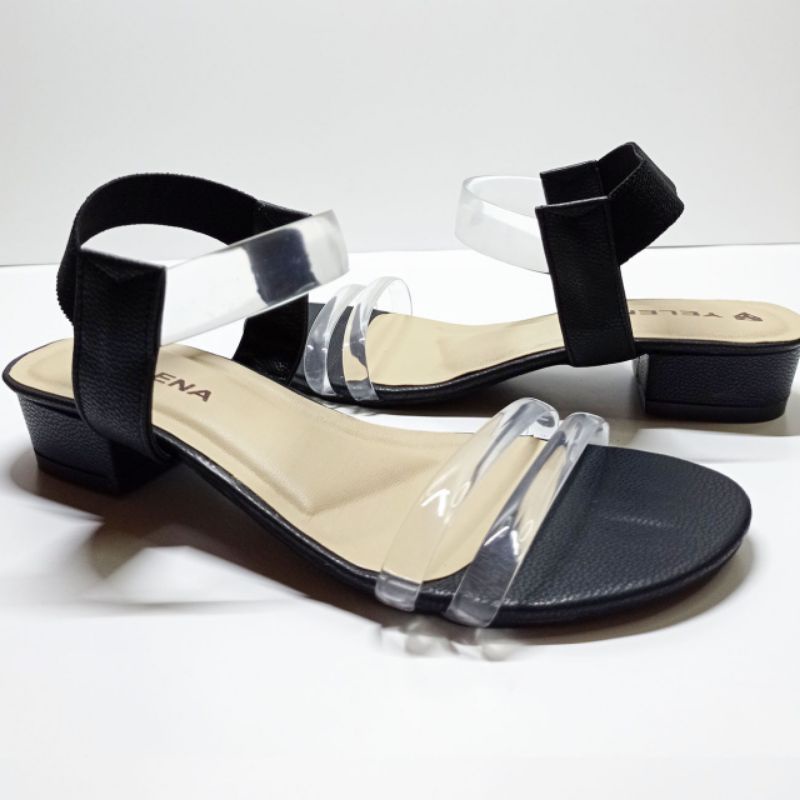 sandal wanita high heel jely 3 cm