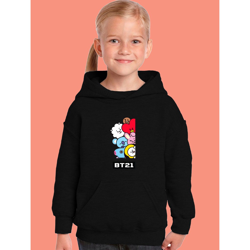Jaket hoodie anak BT21 jaket sweater KPOP BTS anak anak cowok / cewek
