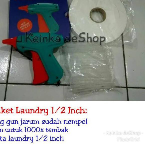 

Top Paket laundry binatu Alat tembak tag gun isinya arrow pin Pita label penanda cucian laundry 1/2