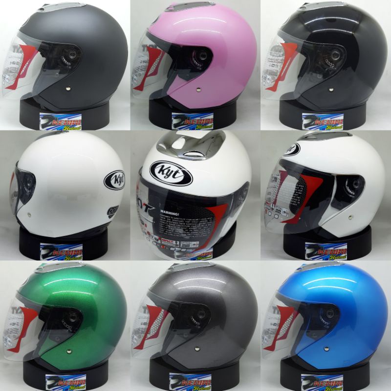 Jual Helm KYT JET Solid polos original Indonesia|Shopee Indonesia