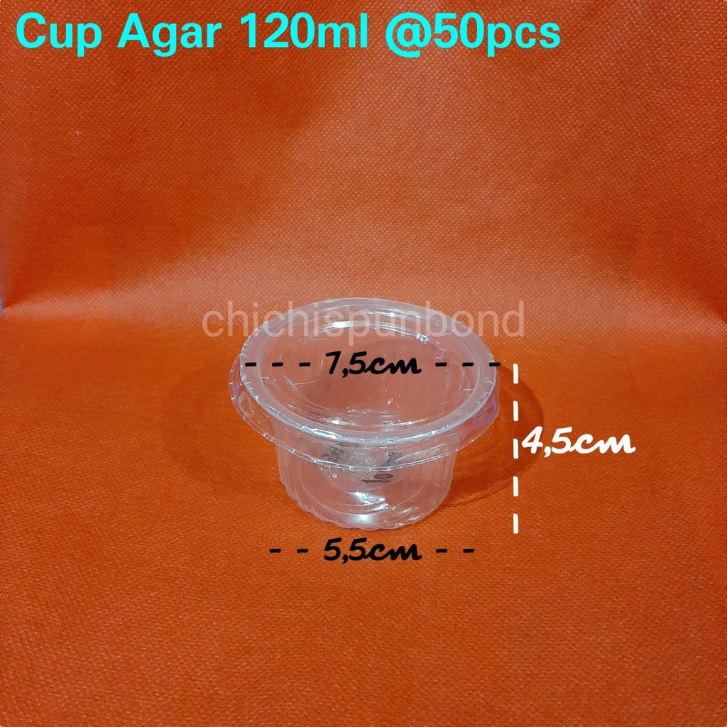 Cup agar 120ml / cup agar / cup jelly / cup plastik /  cup pudding  / cup sekali pakai