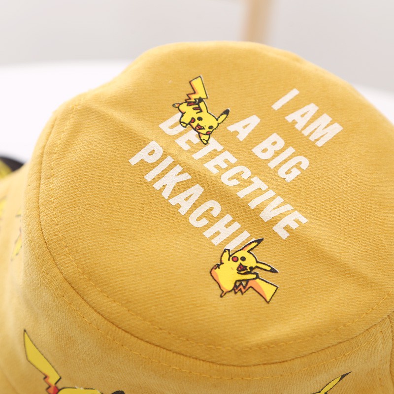 Topi Bucket Motif Pikachu Bahan Corduroy Untuk Anak Laki-Laki Dan Perempuan