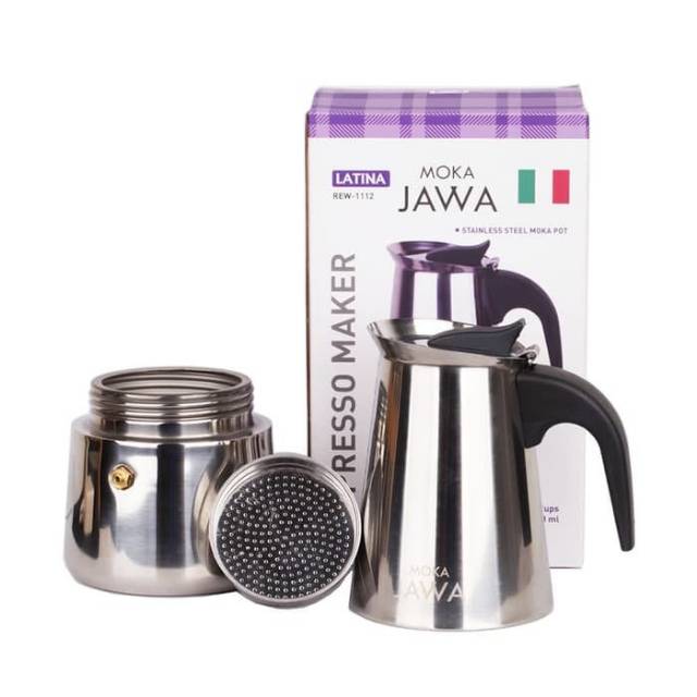 Paket Kompor Mini Hot Plate + Mokapot Jawa stainless 6 cups paket Duo-3