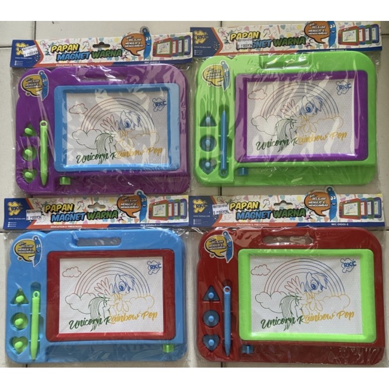 

mainan papan tulis magnet warna drawing board
