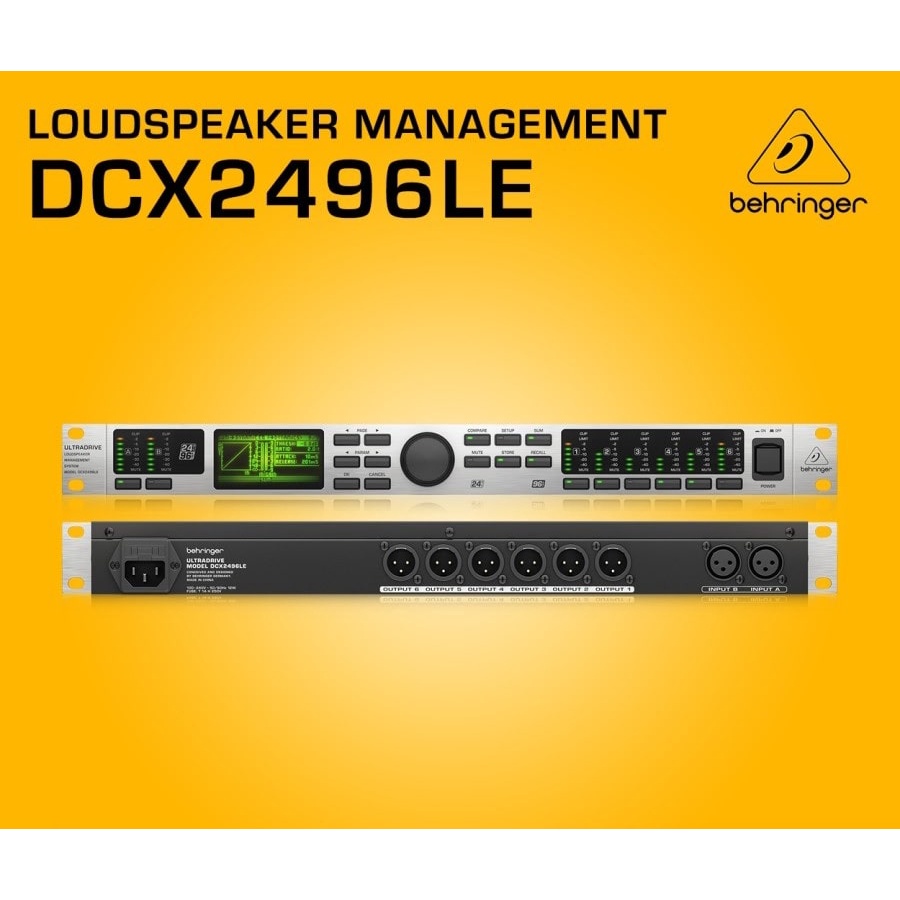 Speaker Management Behringer DCX2496LE DCX2496 LE DCX 2496 LE Original DLMS Driverack Behringer DCX