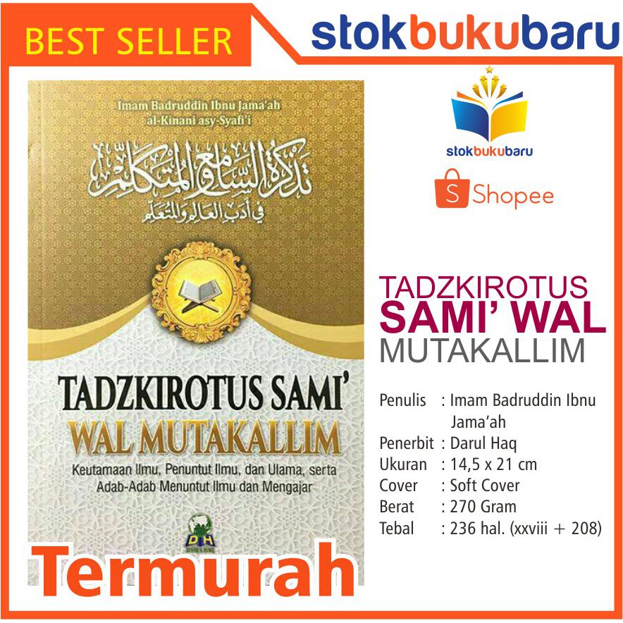 Buku Tadzkirotus Sami Wal Mutakallim Shopee Indonesia