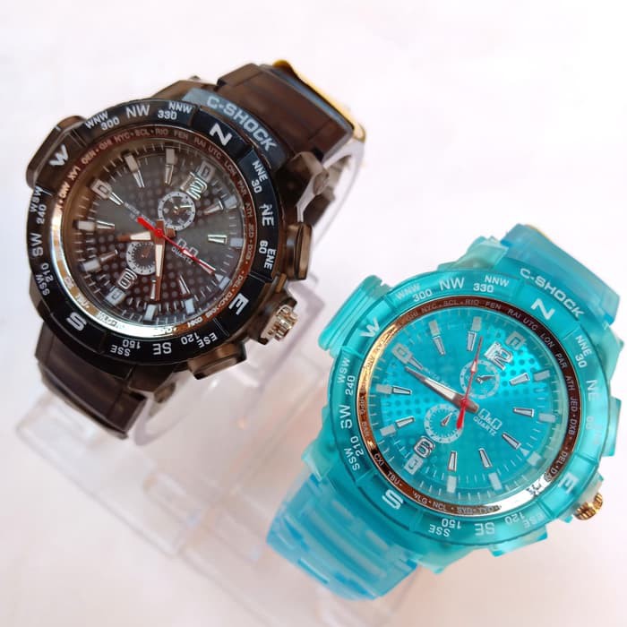Jam tangan wanita QQ ANALOG C SHOCK BENING KODE Q-Q CBM