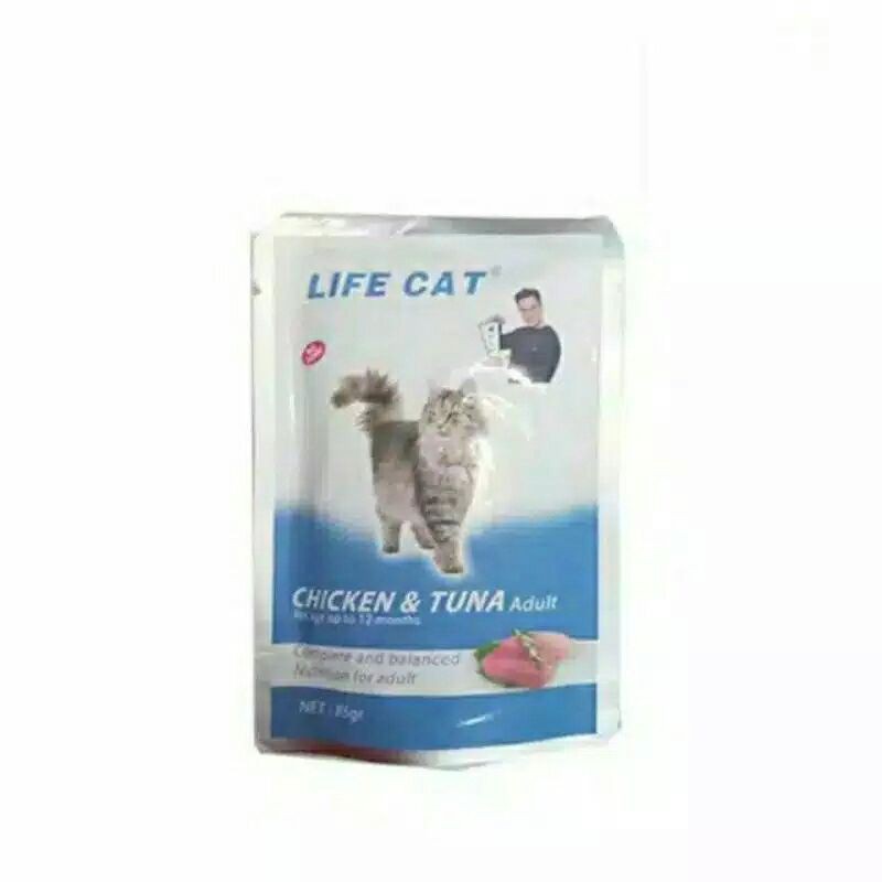 Makanan Kucing Basah Life Cat Pouch 85Gram