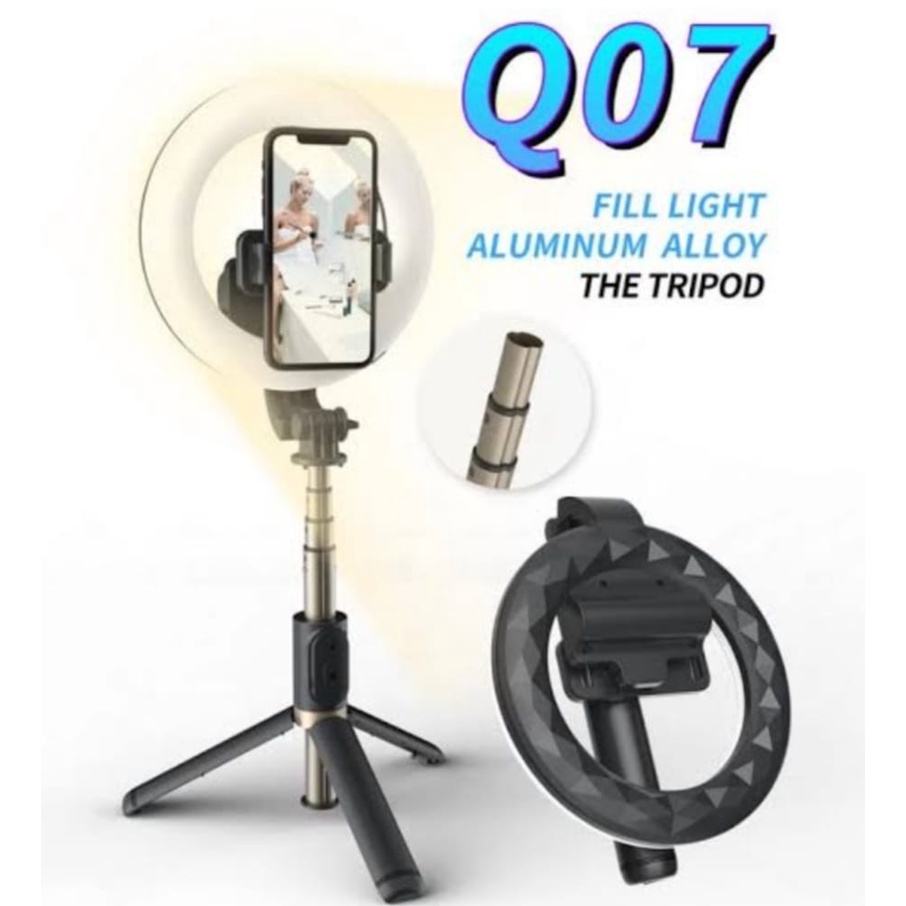 Tongsis Bluetooth Q07 3IN1 + Tripod Selfie Stick /Wireless Remote Control Hp Camera Support Ios Android All Smartphone Kamera Dudukan GoPro / Tripot Nirkabel Monopod Tomsis Q-07 Magic Selfie Stick Tripod