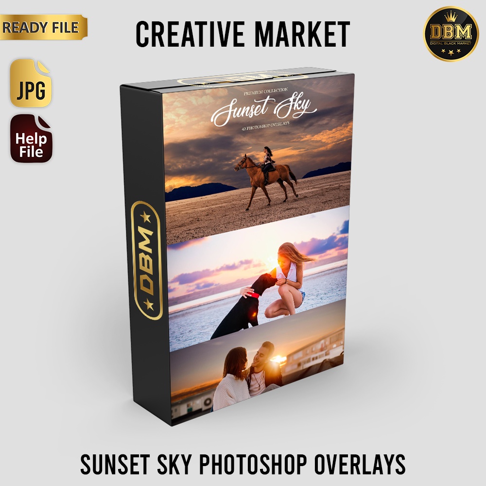 Sunset Sky Photoshop Overlays - Adobe Photoshop