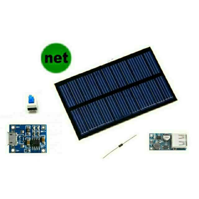 Paket 5 in 1 Modul Kit Powerbank Panel Surya / Solar Cell DIY | Shopee