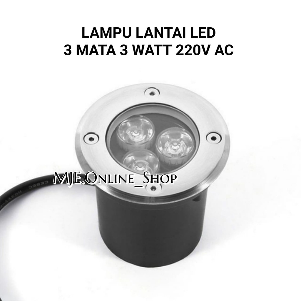 LAMPU LANTAI LED 3 MATA 3 WATT 220V AC STEP LIGHT OUTDOOR UPLIGHT LED