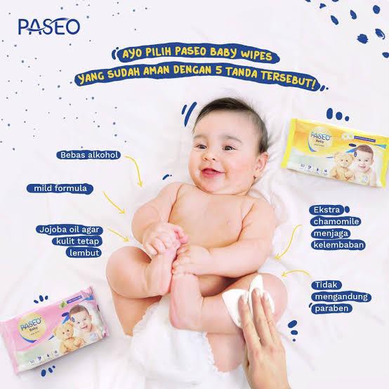 Paseo Baby Wipes Tissue Tisue Tisu Basah Bayi 50 Chamomile / Jojoba