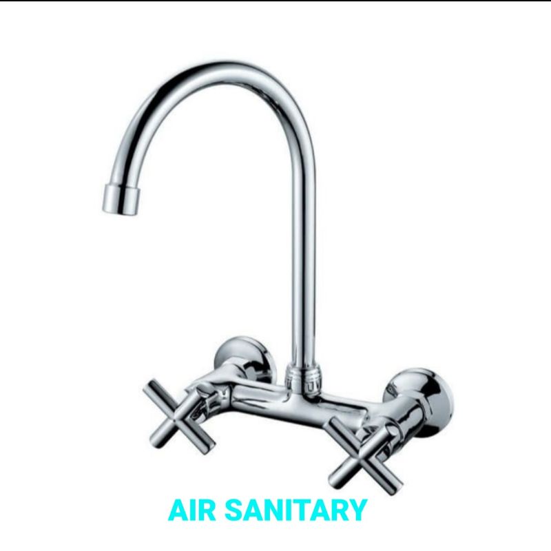 Kran sink panas dingin tembok / kran cuci piring mixer tembok