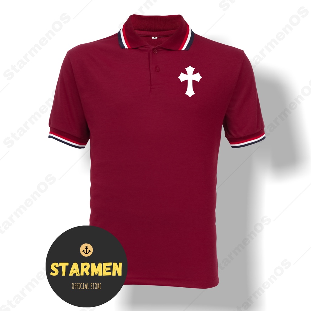 Kaos Polo Shirt Pria Kerah Logo CROSS