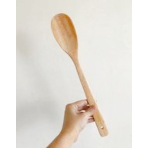 Sodet Bulat Kayu/Spatula Gagang Kayu/Solet Bulat Kayu