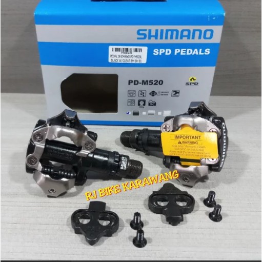 PEDAL SHIMANO PD M520 BLACK W/CLEAT SM SH 51 ORIGINAL