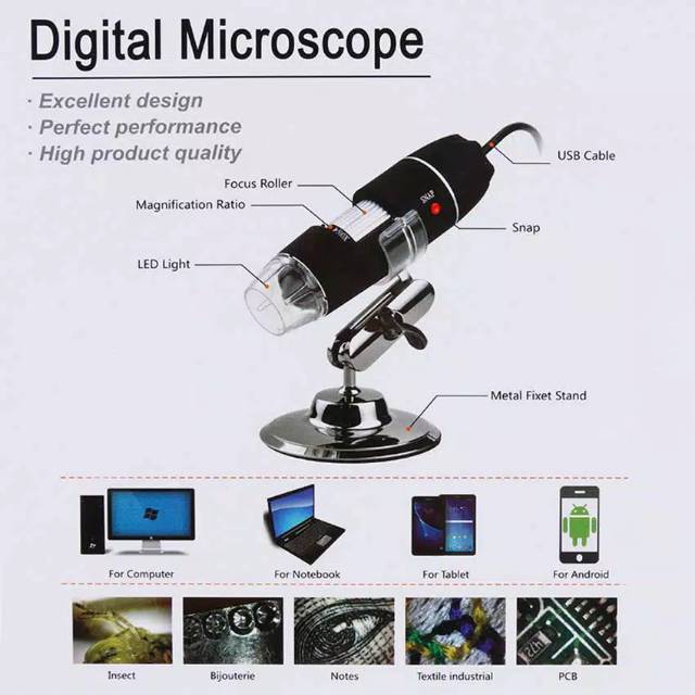 Digital Microscope 1600x Mikroskop USB Pc Windows Android 1600x