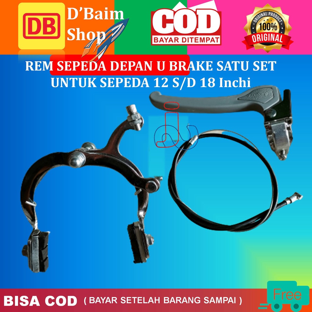 Rem Sepeda Depan U Brake Bagian Depan Satu Set