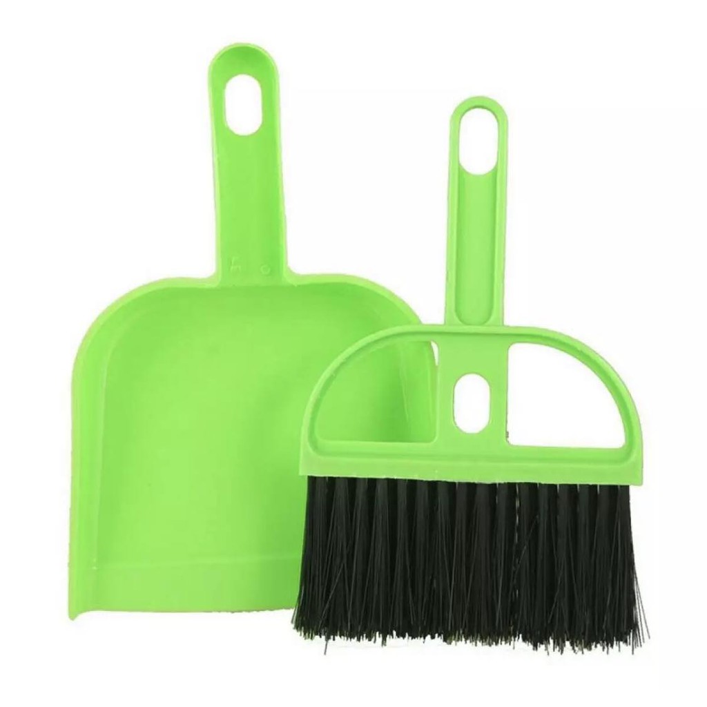 Mini Dustpan Sapu Set Mini Plastik / Mini Desktop Car Keyboard Brush Broom Dustpan Set