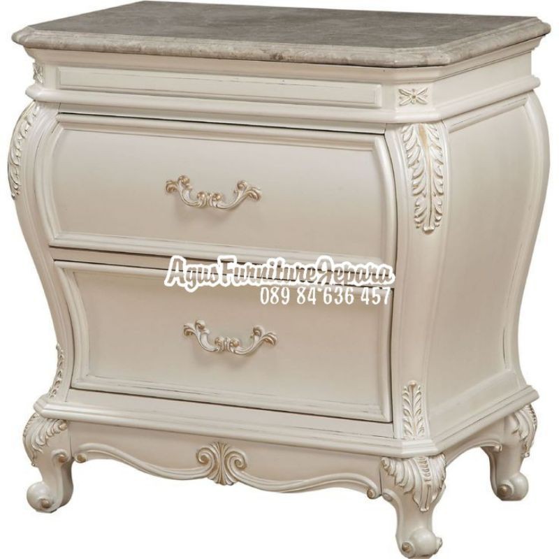 NAKAS DUCO COMODO BEDSIDE (meja laci meja eropa meja nakas lampu tidur)