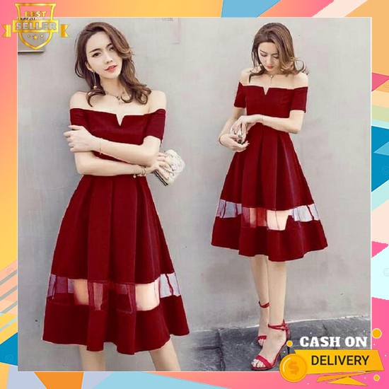 Dress Wanita Dress Korea Dinar Beachwear Vintage Korean Style Midi Dress Pantai Ala Artist Korea Gau