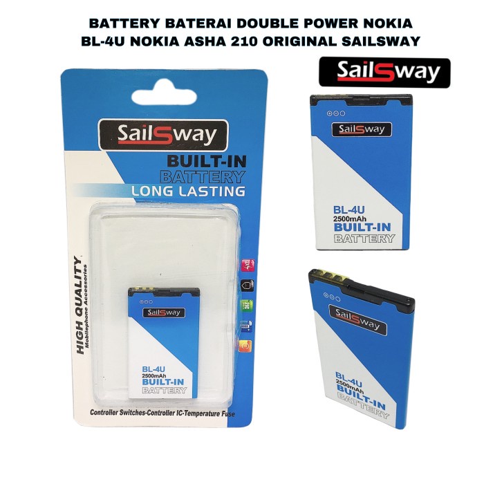HANDPHONE & TABLET KOMPONEN TABLET BATERAI TABLET AC 129 BATTERY BATERAI DOUBLE POWER NOKIA BL-4U AS