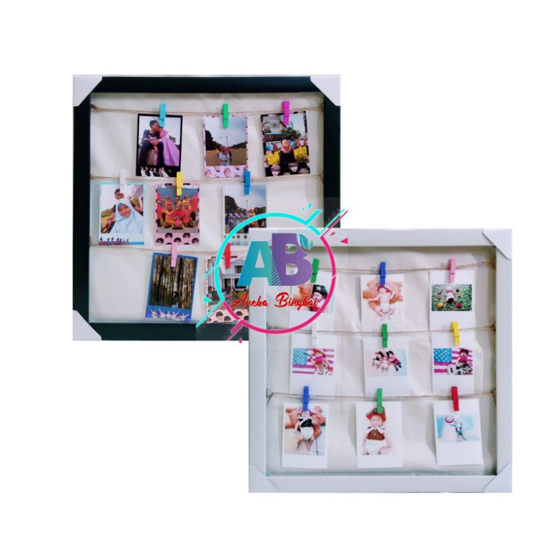 Bingkai Foto Unik Bingkai Gantung Frame Polaroid Bingkai Lucu 35 x 35 cm