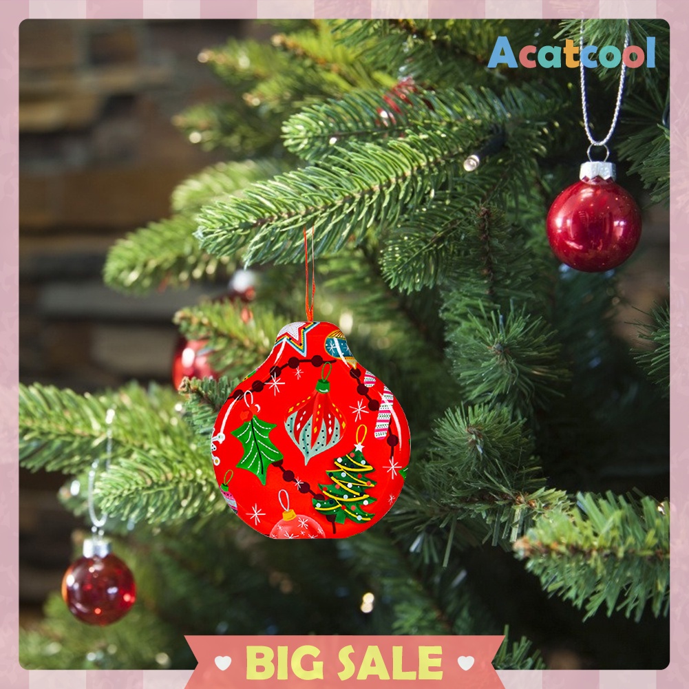 Christmas Candy Tin Box Tinplate Can Hanging Children Gift Packing Case