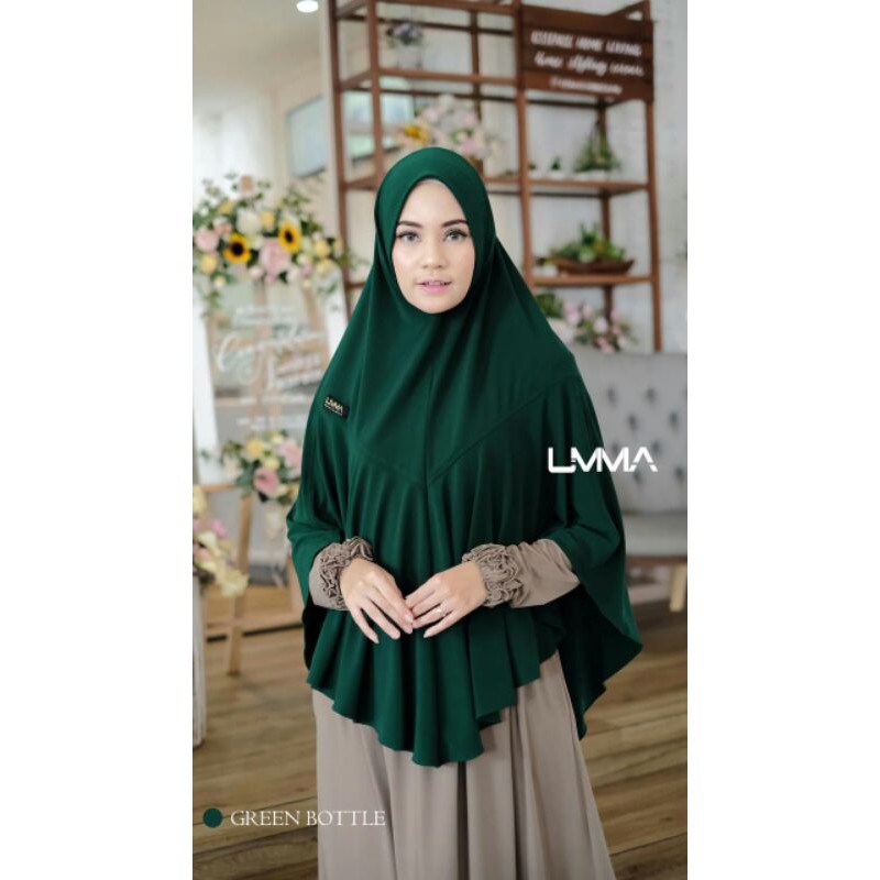 FAYZA BERGO BY UMMA SYARI-Hijau botol
