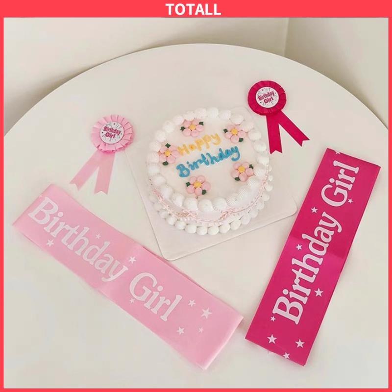 COD Selempang Sash Birthday Girl Selempang Ulang Tahun Birthday Sash Birthday Queen Princess-Totall