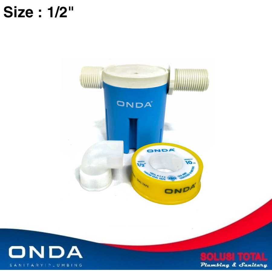 STOP KRAN OTOMATIS HORIZONTAL 1/2 INCH PELAMPUNG OTOMATIS 1/2" ONDA